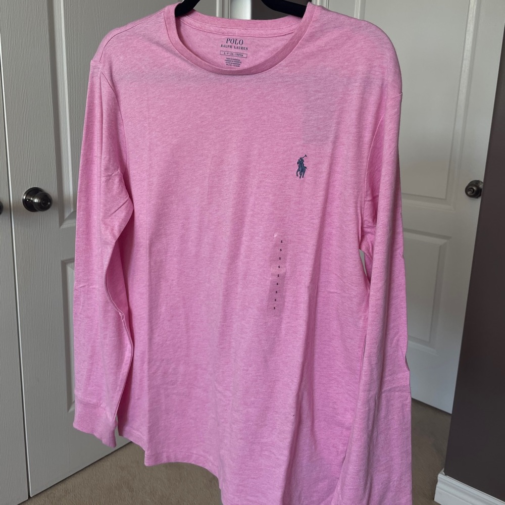 MEN’S Polo Pink Long-sleeve Tee